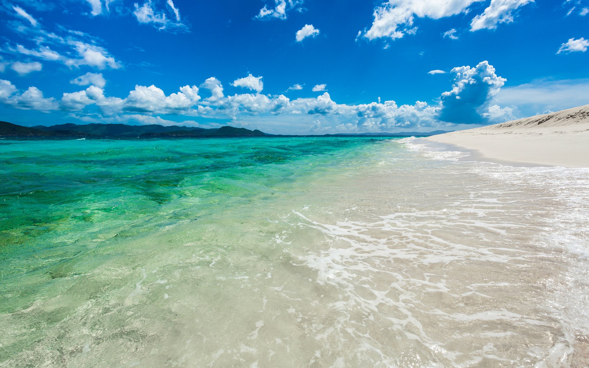 île de sable îles vierges britanniques champ océan été