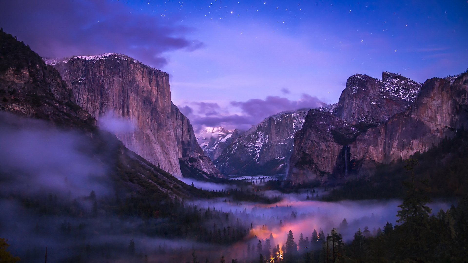 yosemite national park waterfall valley tunnel