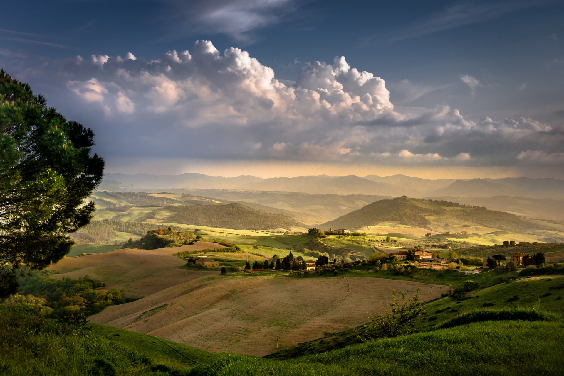 italia toscana sera paesaggio rustico