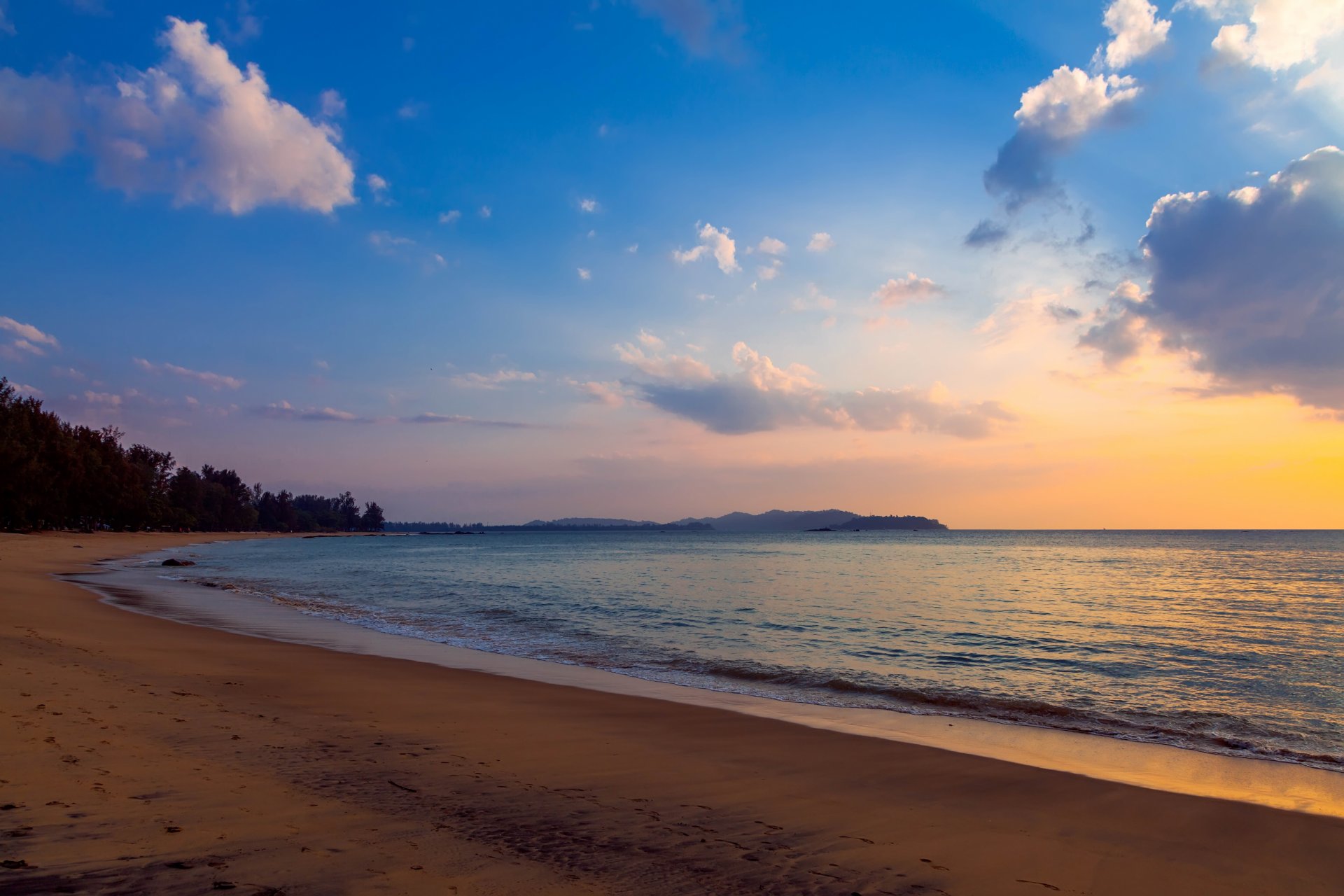 night beach waves cloud