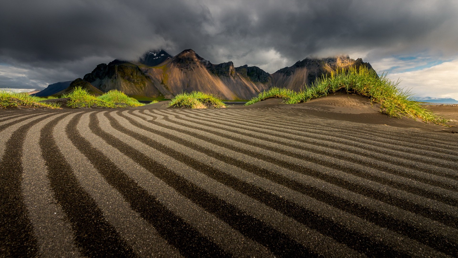 morgen vestrahorn landschaft