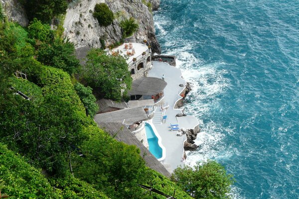 Hotel on the coast in Italy