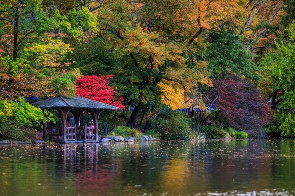 Gazebo nel Central Park di New York