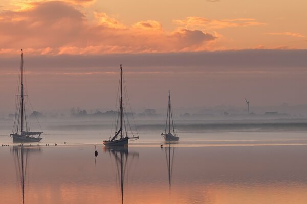 Abend Sonnenuntergang am Hafen