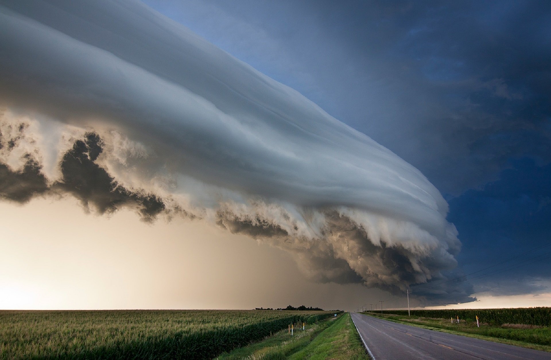 straße feld wolken landschaft natur