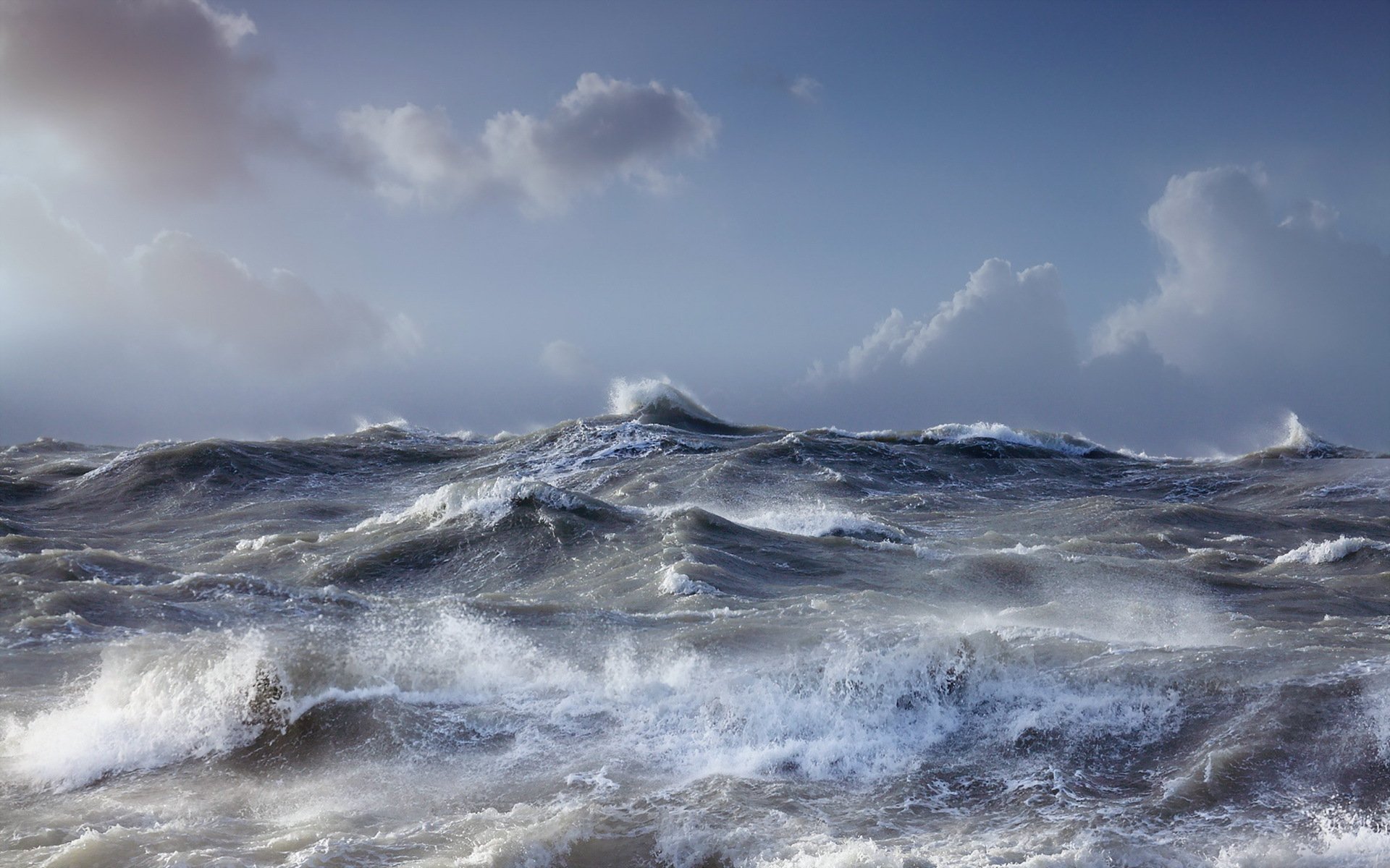 mare onde cielo paesaggio