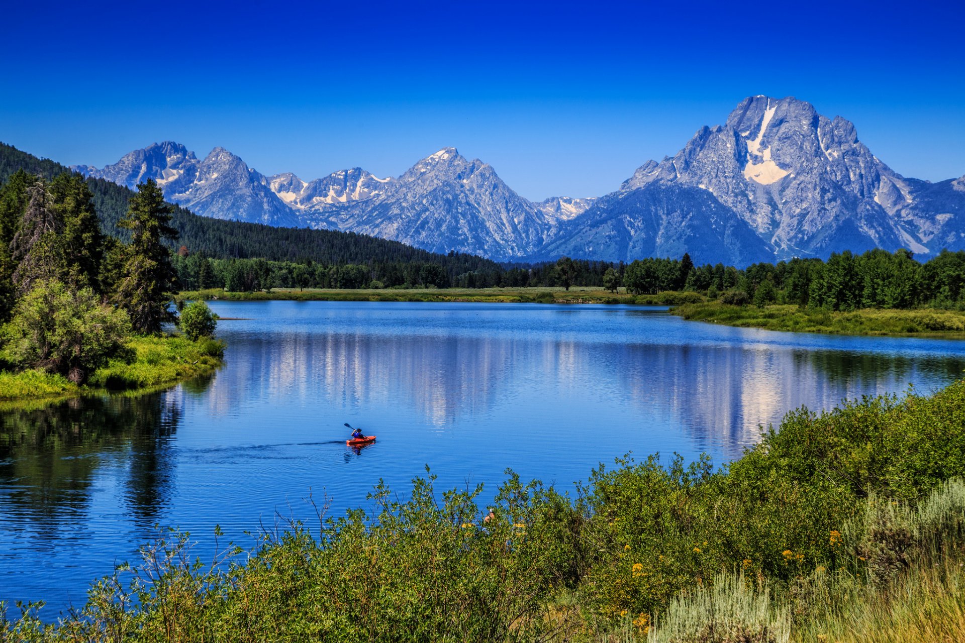 mount moran snake river park narodowy grand teton wyoming snake river grand teton