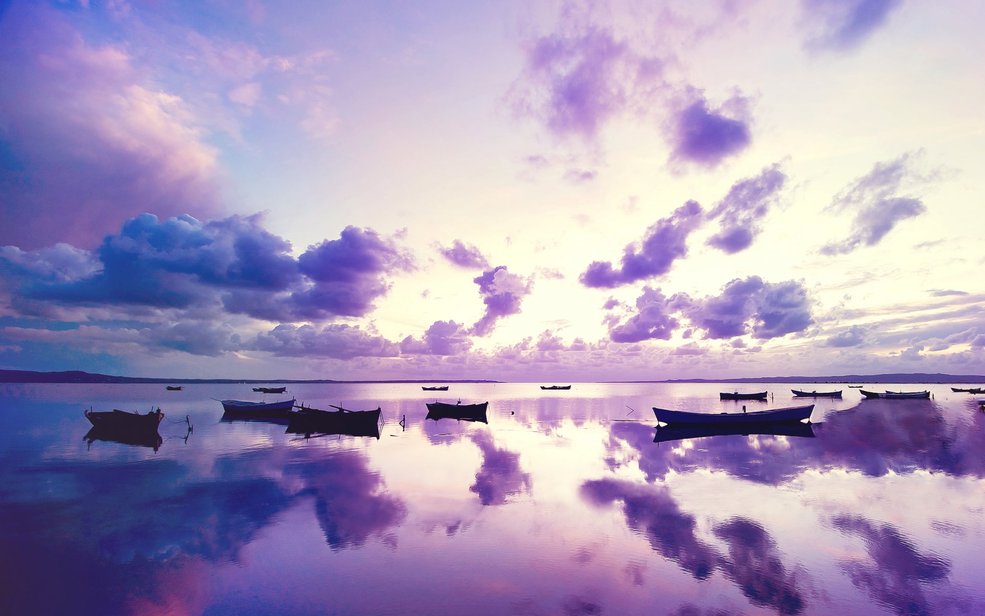 boat sea sunset clouds sky