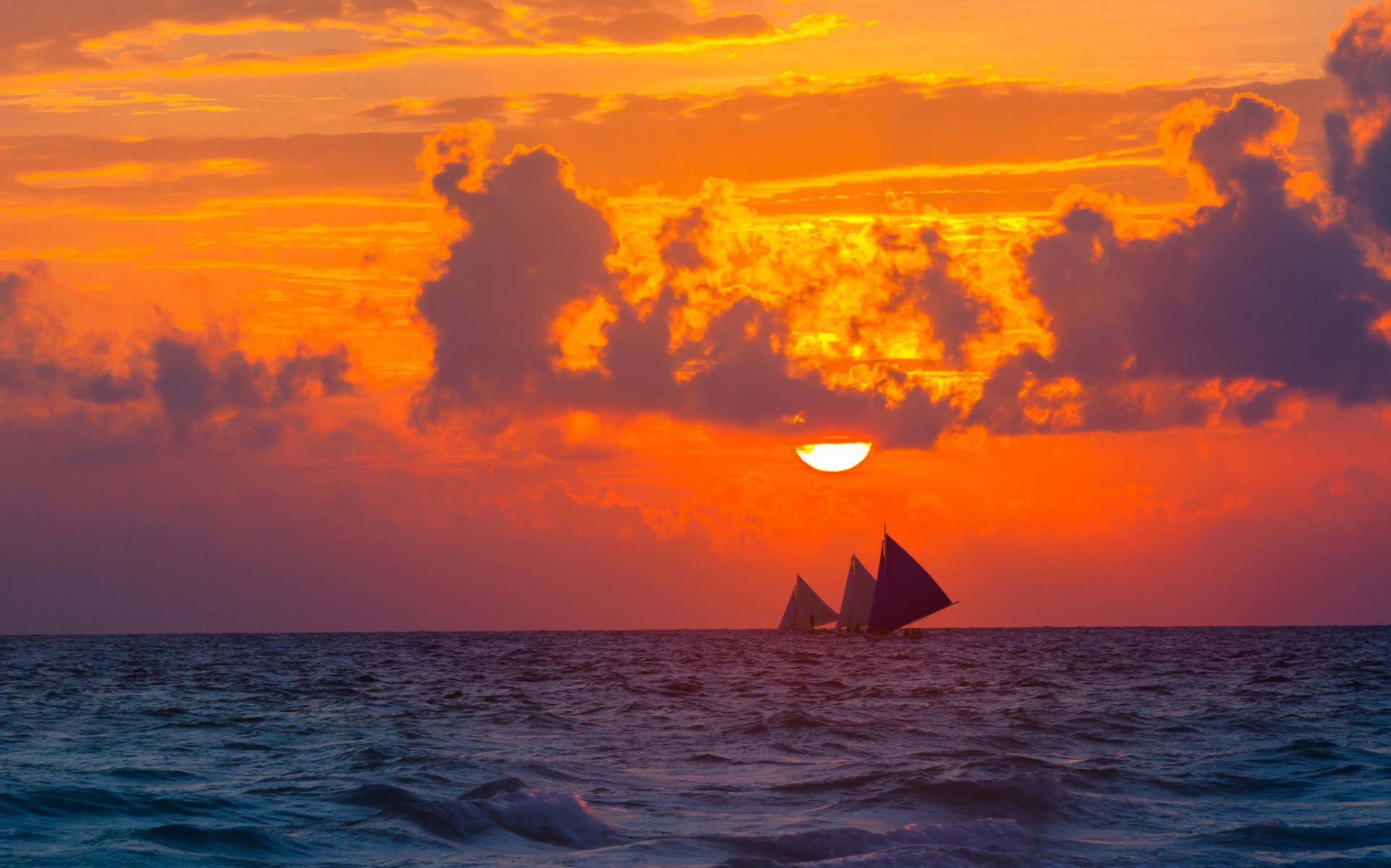 mare sole tramonto sera cielo nuvole nuvole barca a vela barche a vela umore natura