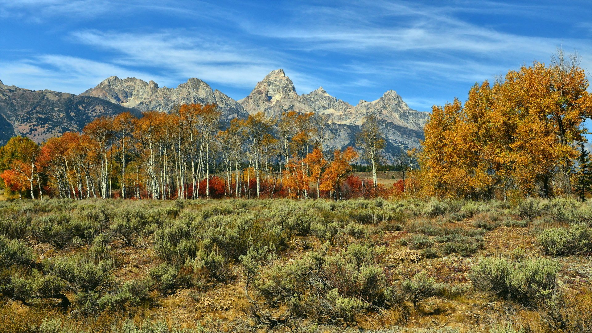 berge bäume herbst landschaft