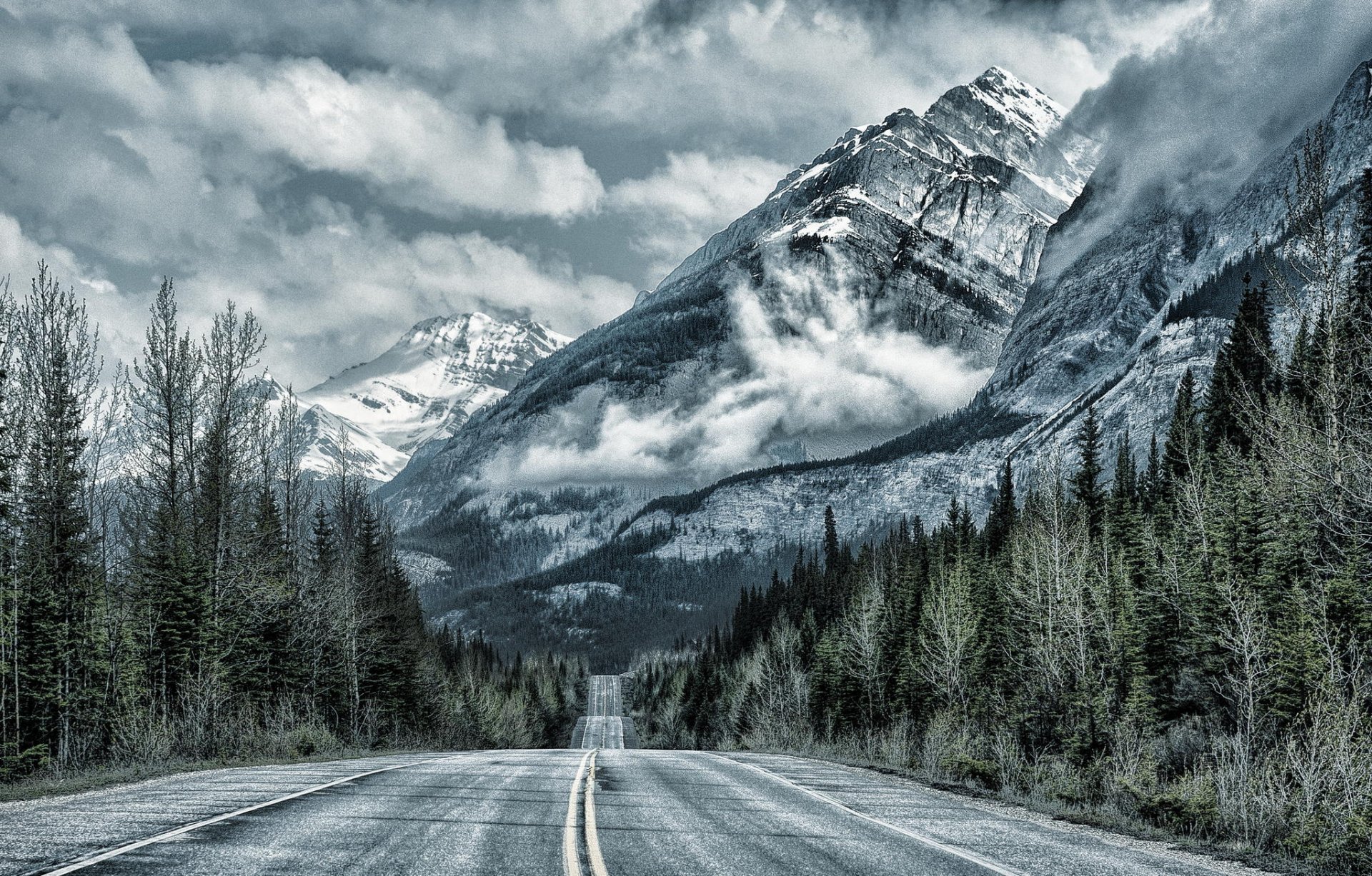 kanada banff-nationalpark straße berge