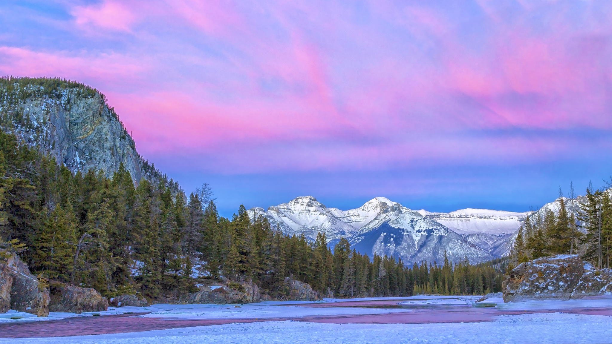 canadá parque nacional río montañas