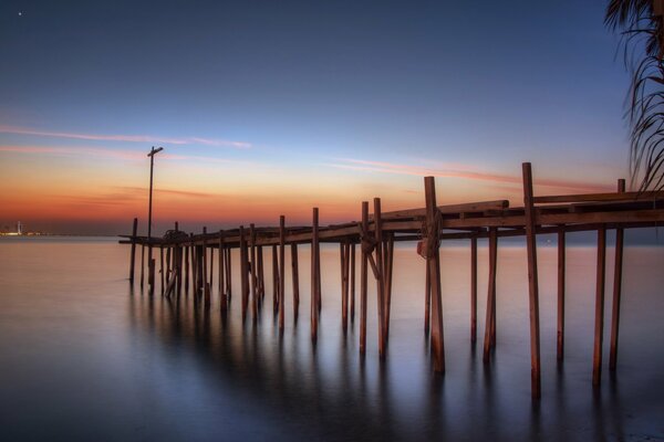 Dawn at the Bahrain pier