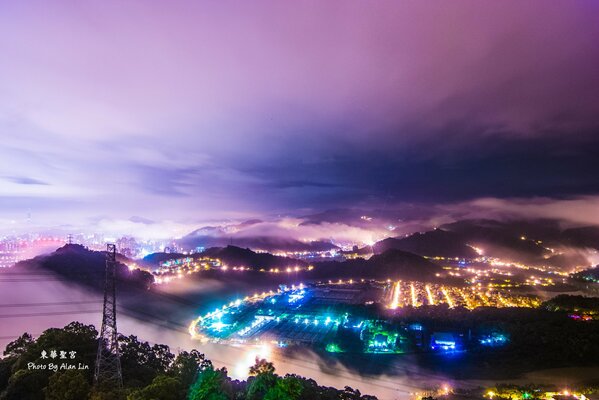 Lights of Taiwan. Lights of a beautiful city