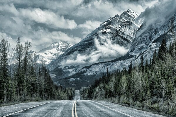 Parc National Banff au Canada parmi les hautes montagnes