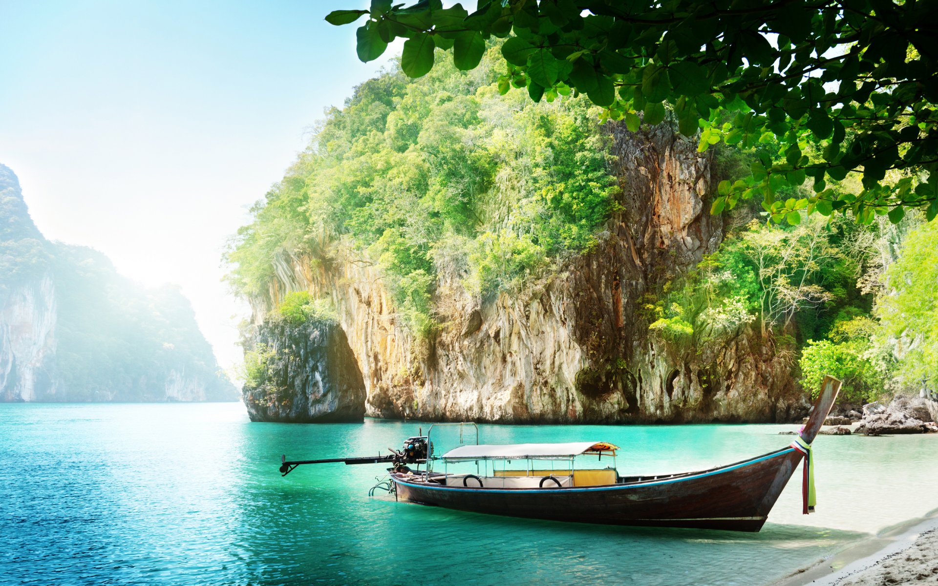 morze niebo łódź wyspy słońce phuket tajlandia