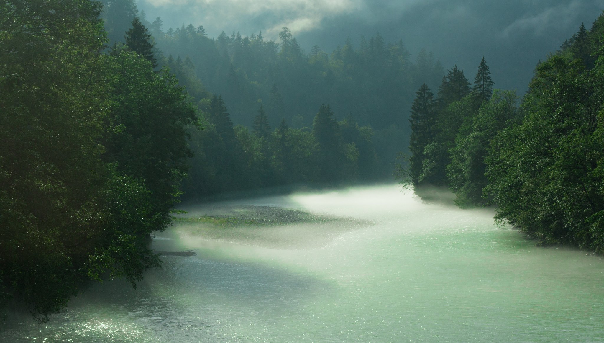 berchtesgaden bayern munich forest river rain