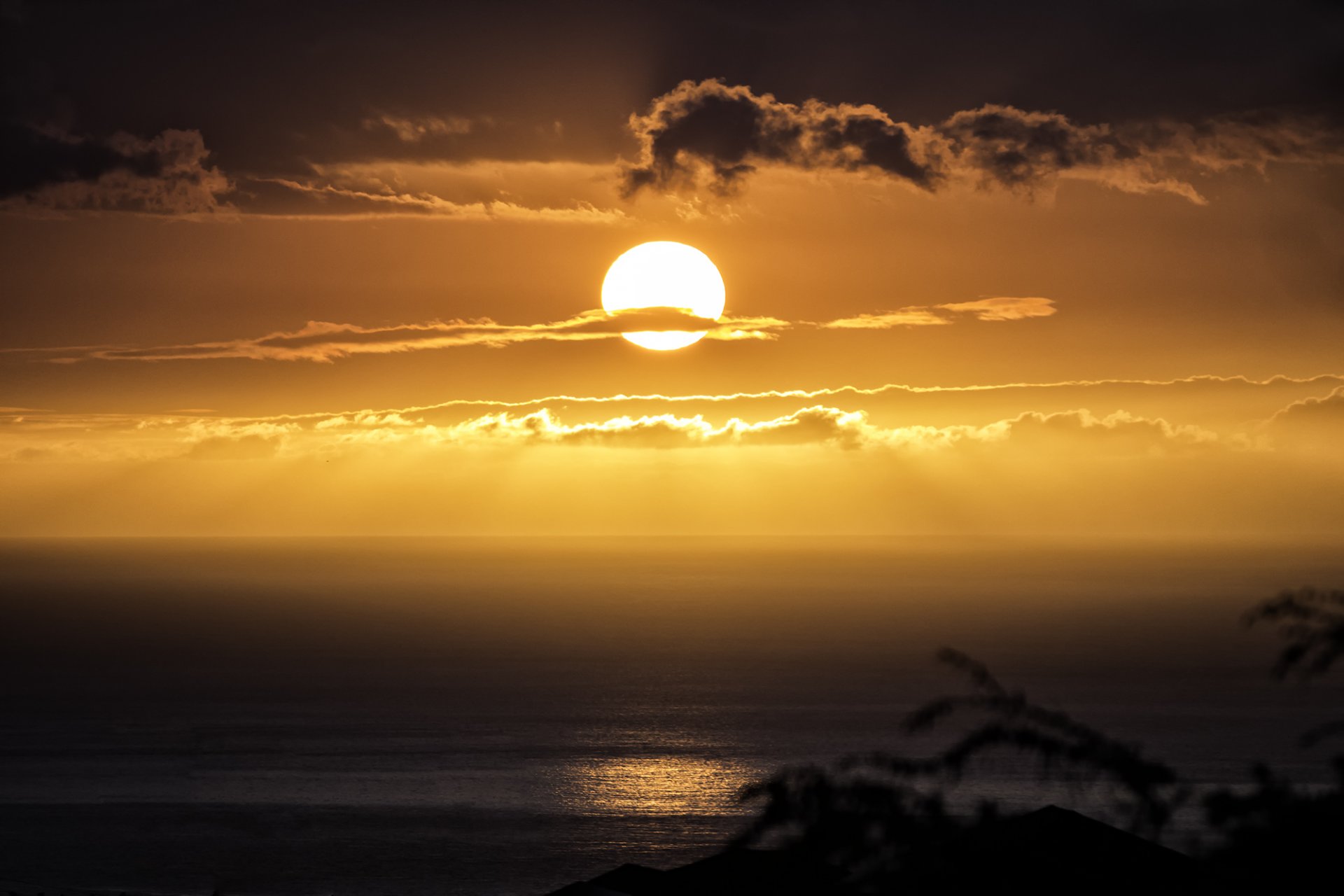 hawaiano puesta de sol hawaii océano playa cielo horizonte sol