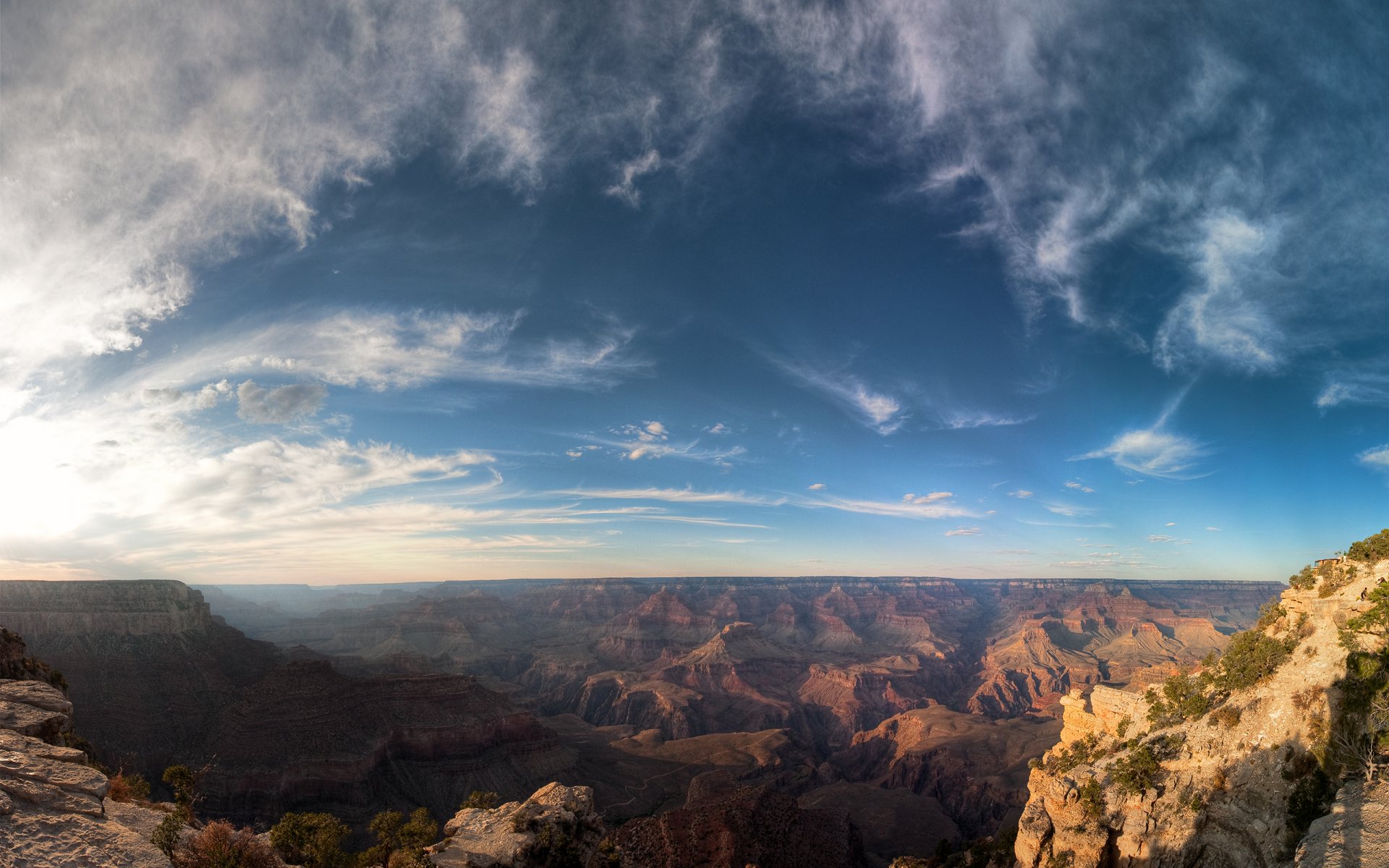 paysage canyon montagnes roches ciel nuages