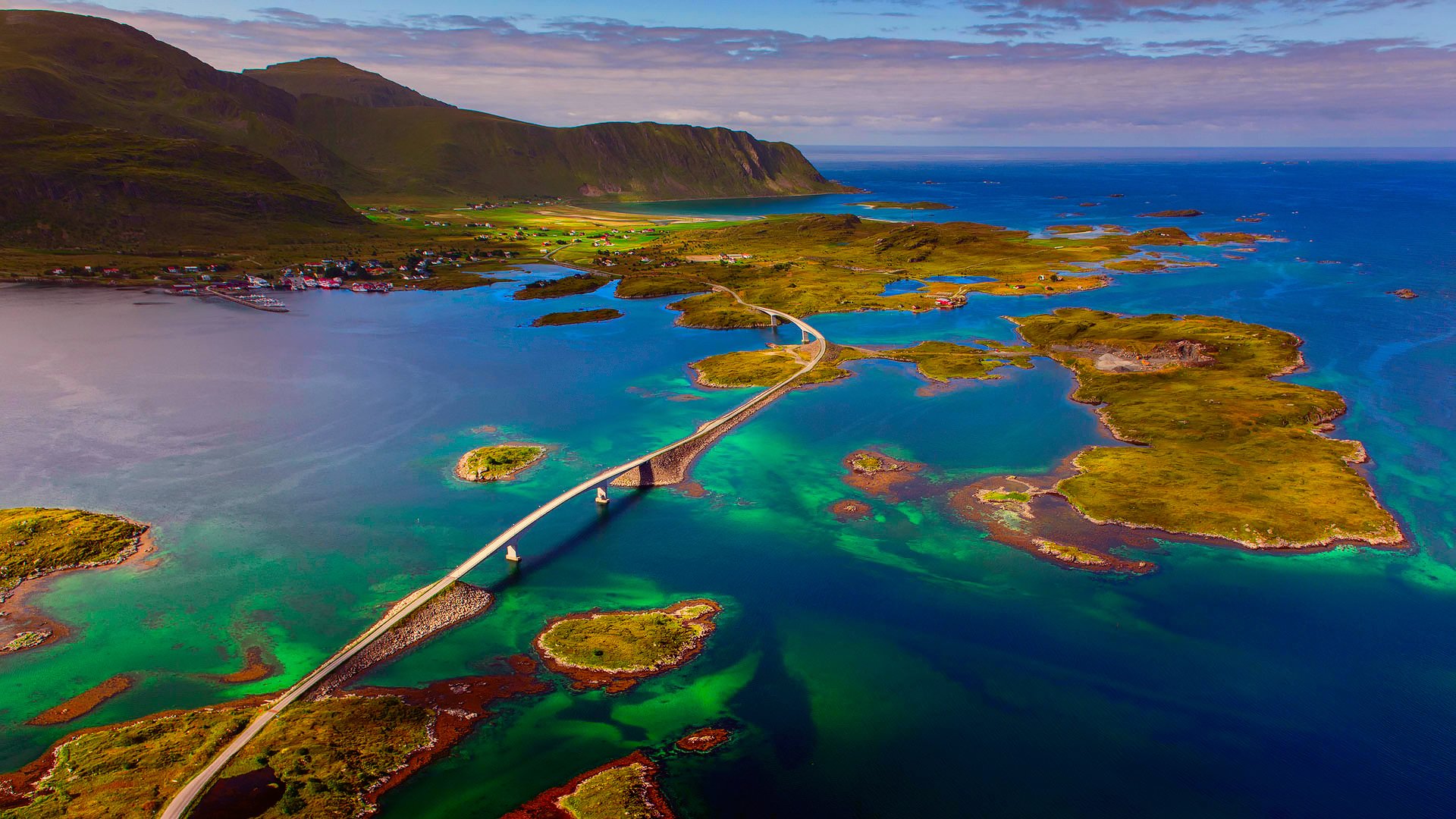 lofoten archipelago norway norwegian sea bridge