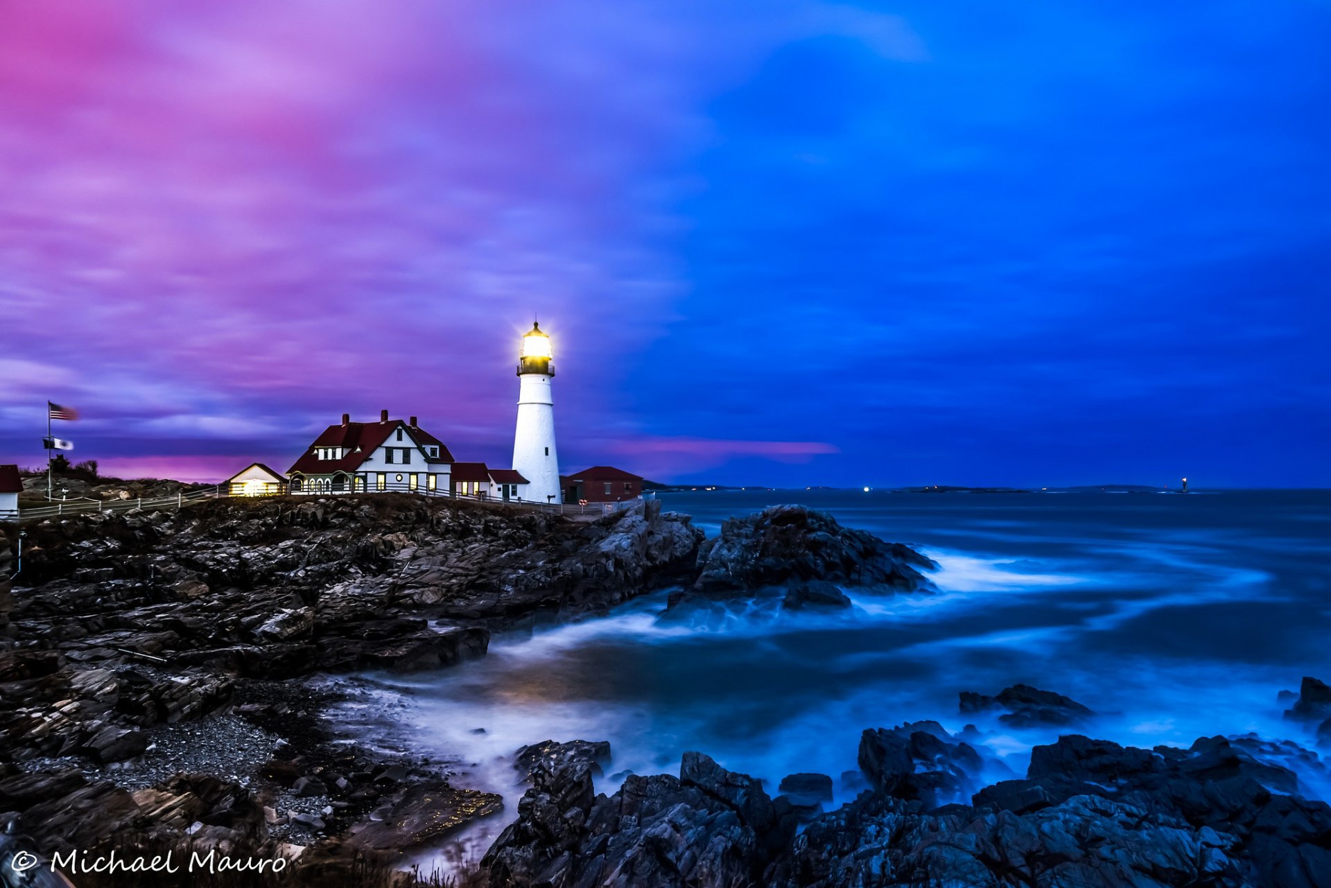 paesaggio acqua riva mare oceano pietre faro case faro di portland