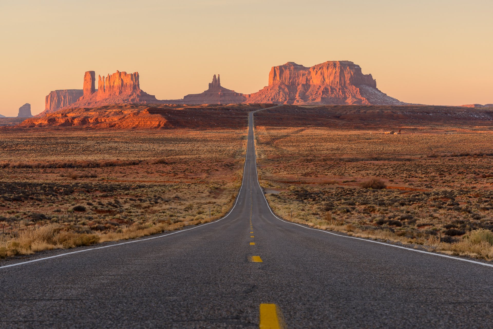 usa utah monument valley klify pustynia droga