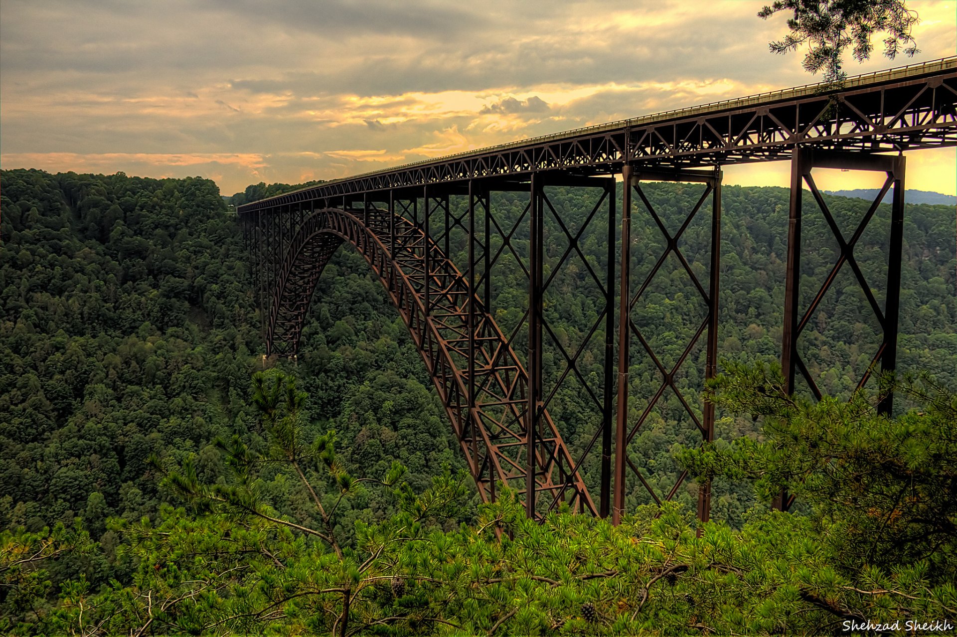 hehzad sheikn virginia west forest bridge sunset