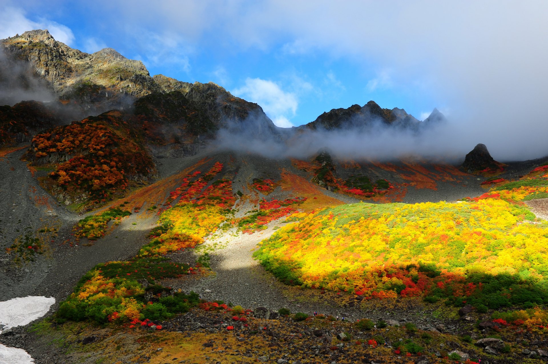 montagnes chine paysage nuages nature photo