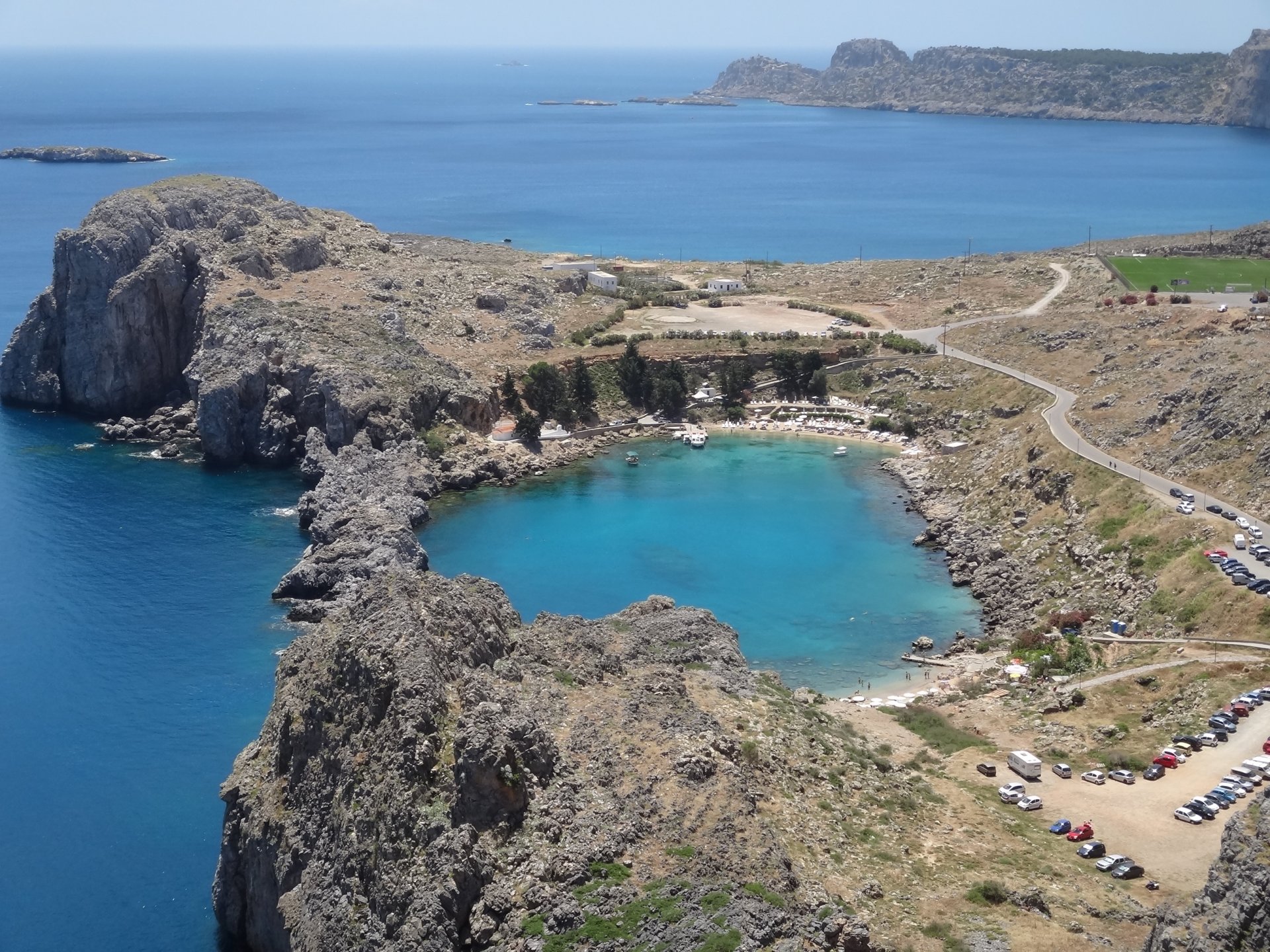 greece rhodes lindos bay