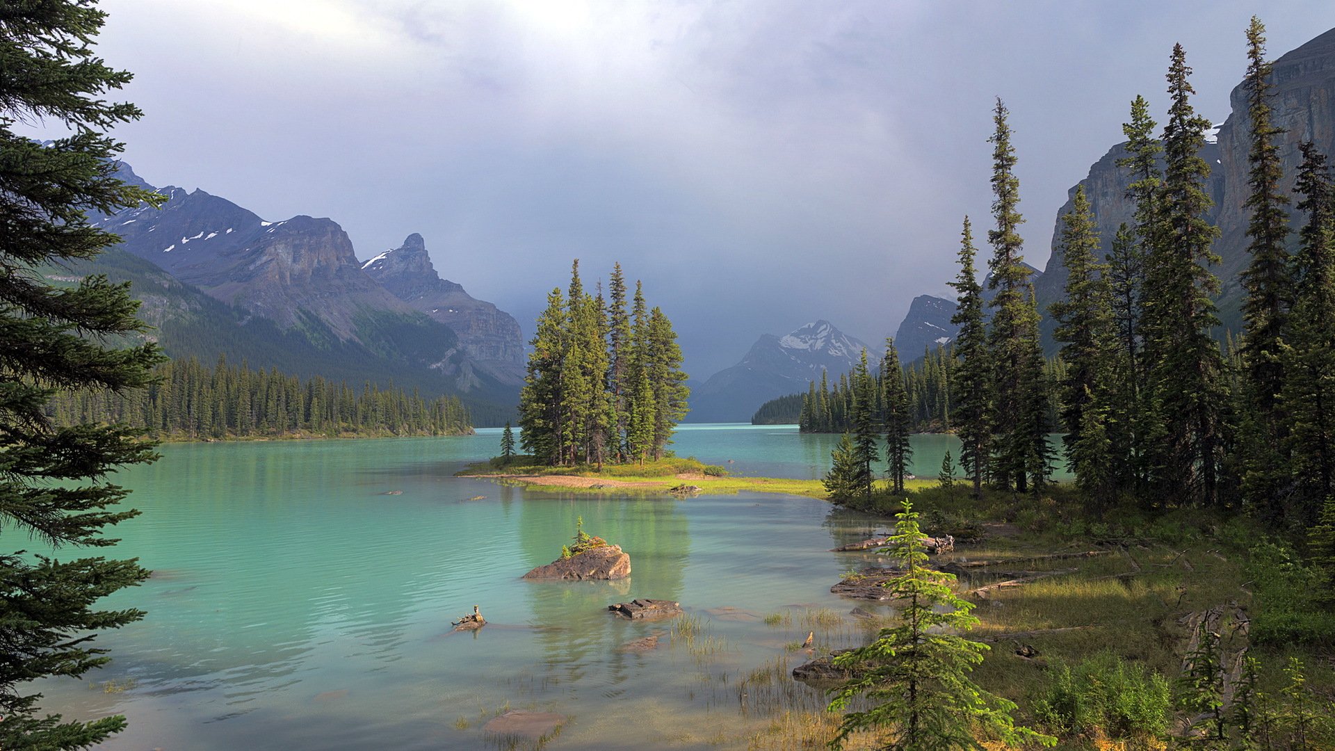 lago bosque montañas paisaje