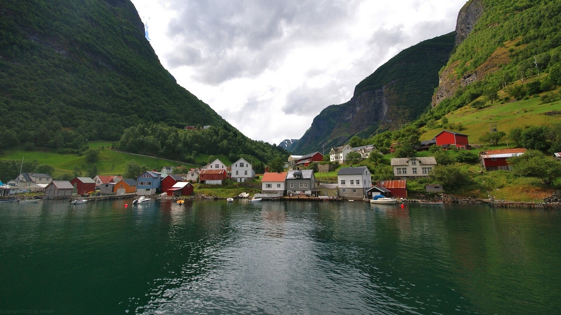 undredal norway fjord mountain houses village