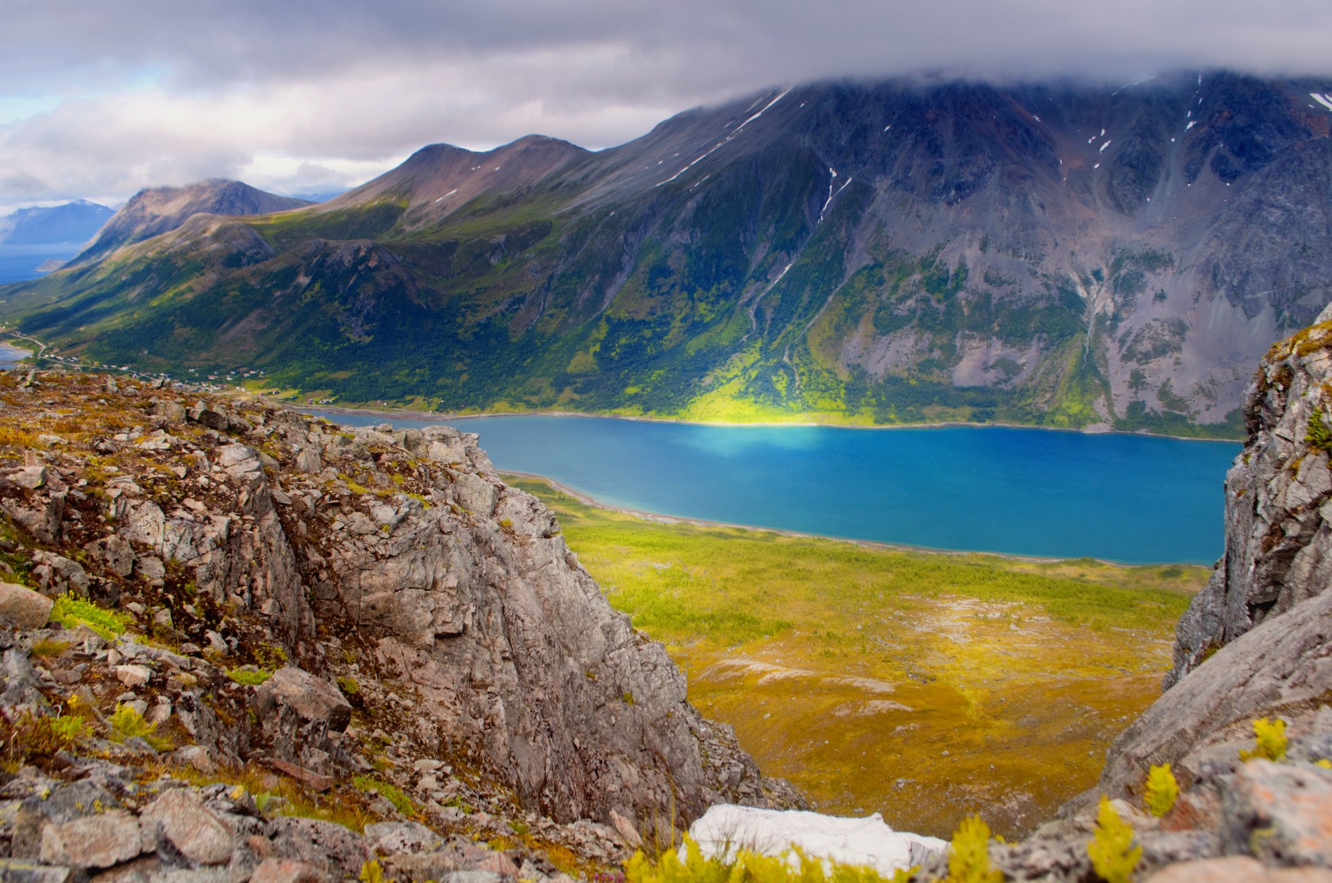 norwegen berge meer sonne gipfel