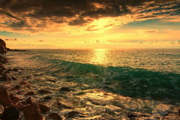 Desktop-Hintergrund Steine im Meer
