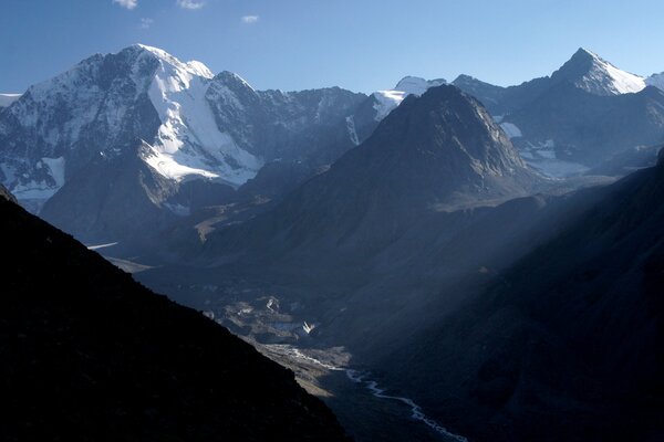 Snowy peaks of the Altai Mountains