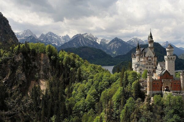 Tapete Schloss Berge Natur