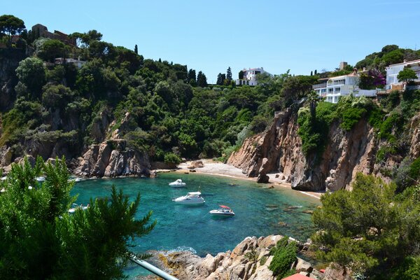 Bay surrounded by rocks