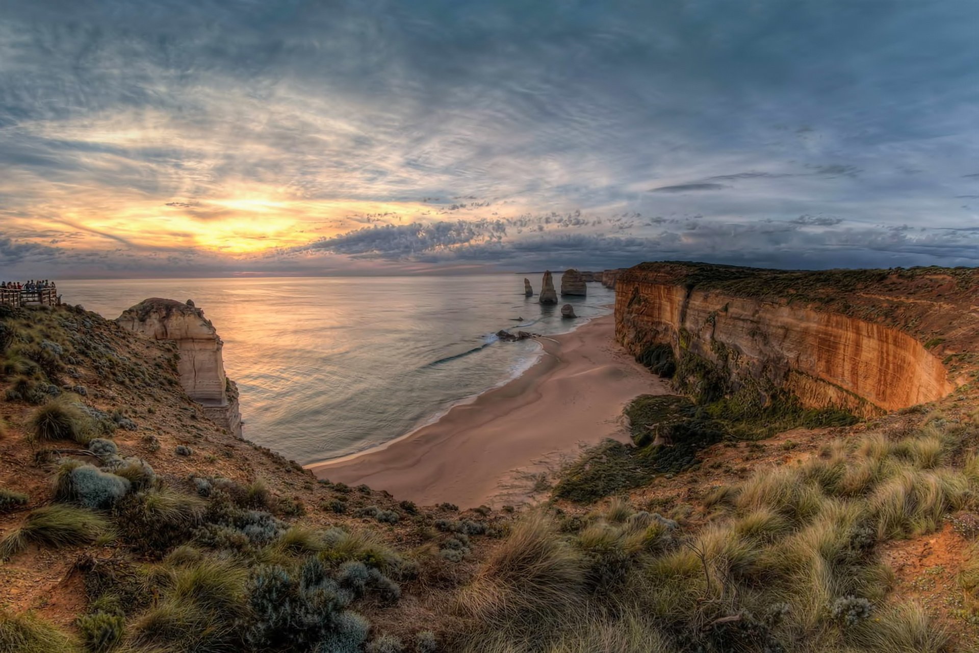 landschaft natur ozean felsen sonnenuntergang nationalpark campbell port victoria australien