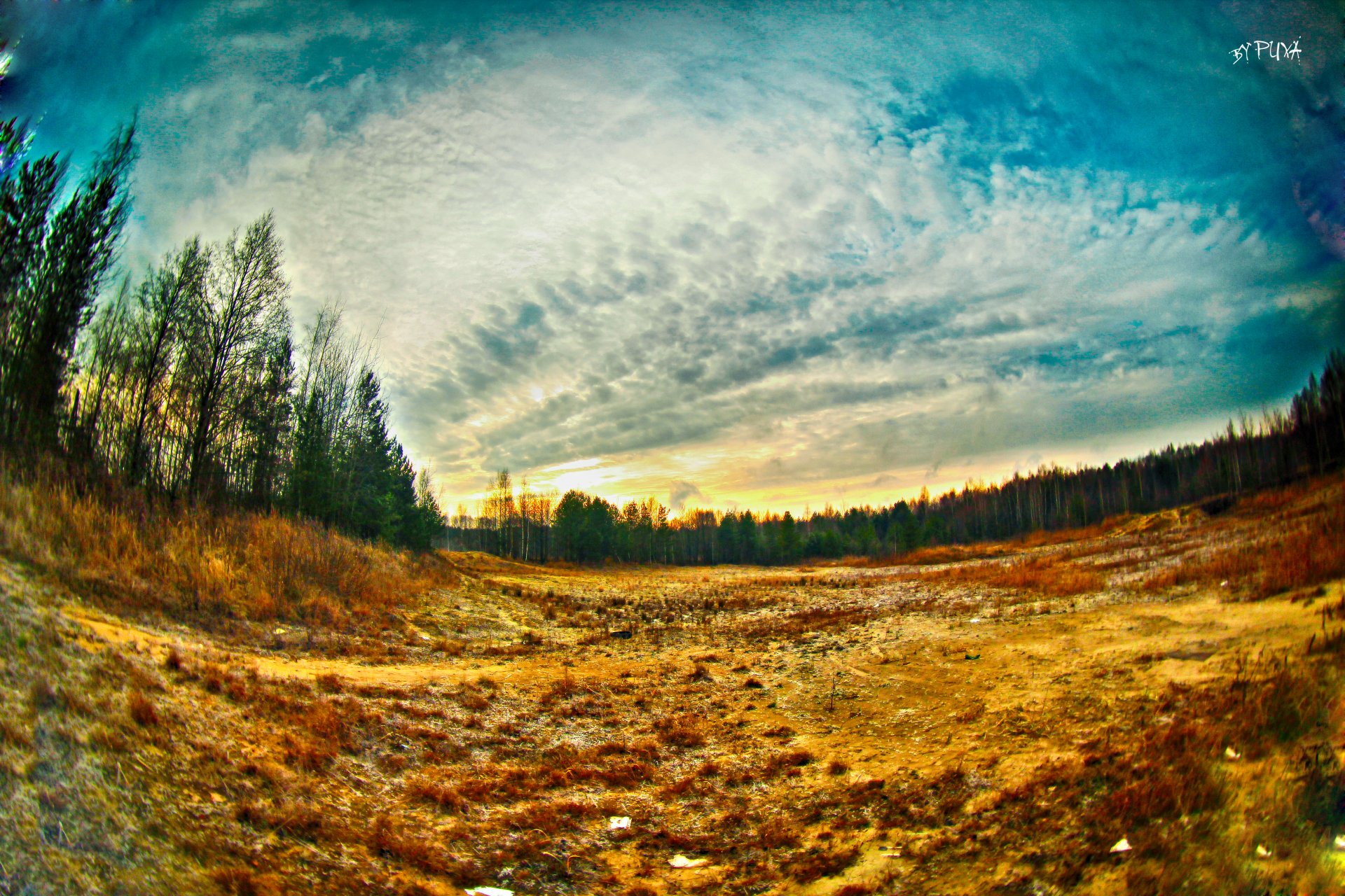 verano puesta de sol hdr fishay paisaje