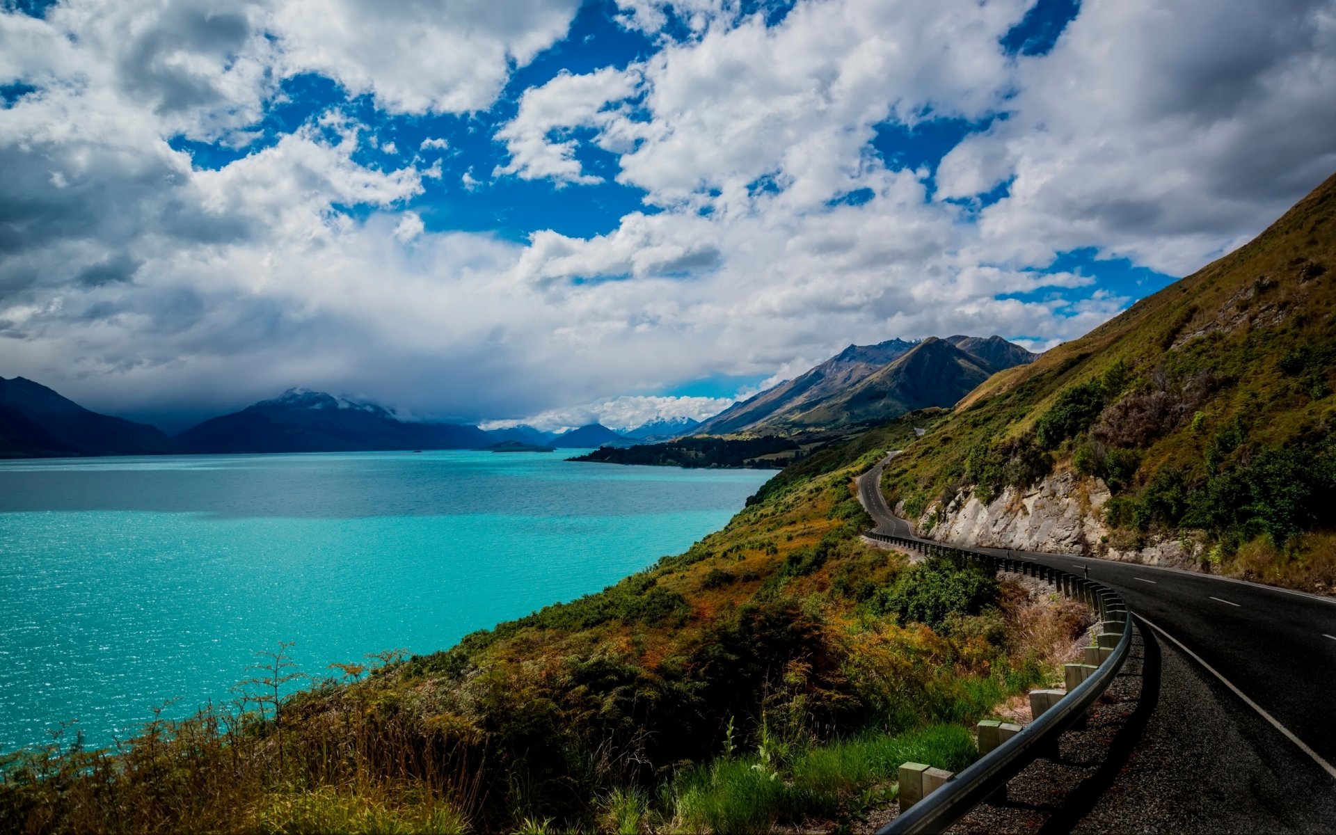 queenstown neuseeland wakatipu-see queenstown wakatipu-see straße berge