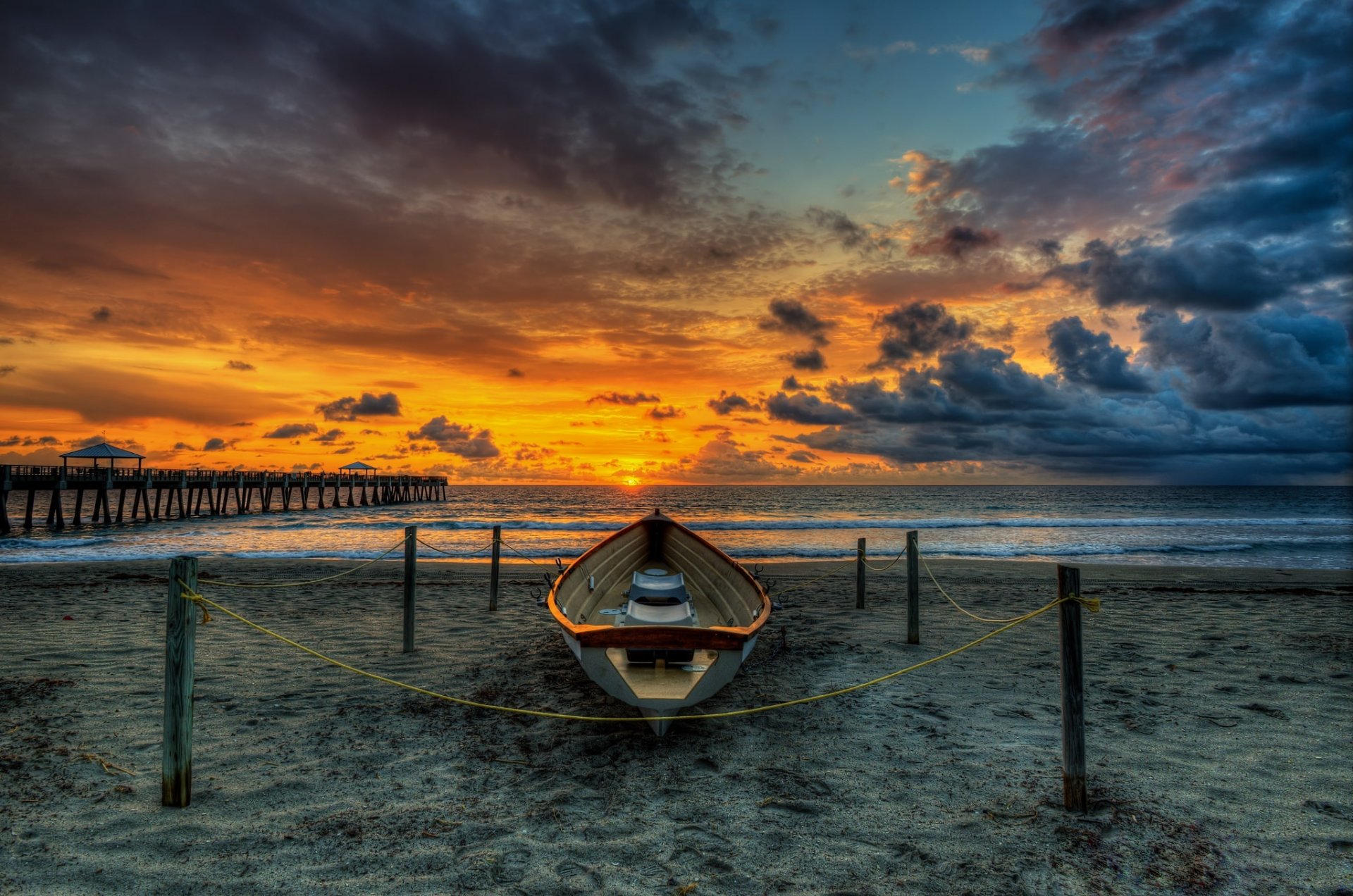 plage pont bateau coucher de soleil soleil ciel nuages sable nature paysage eau mer océan nuages bateau