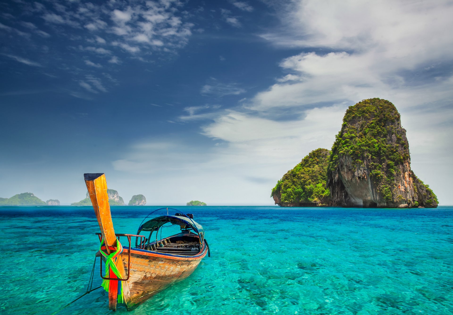 railay strand thailand strand boot inseln felsen