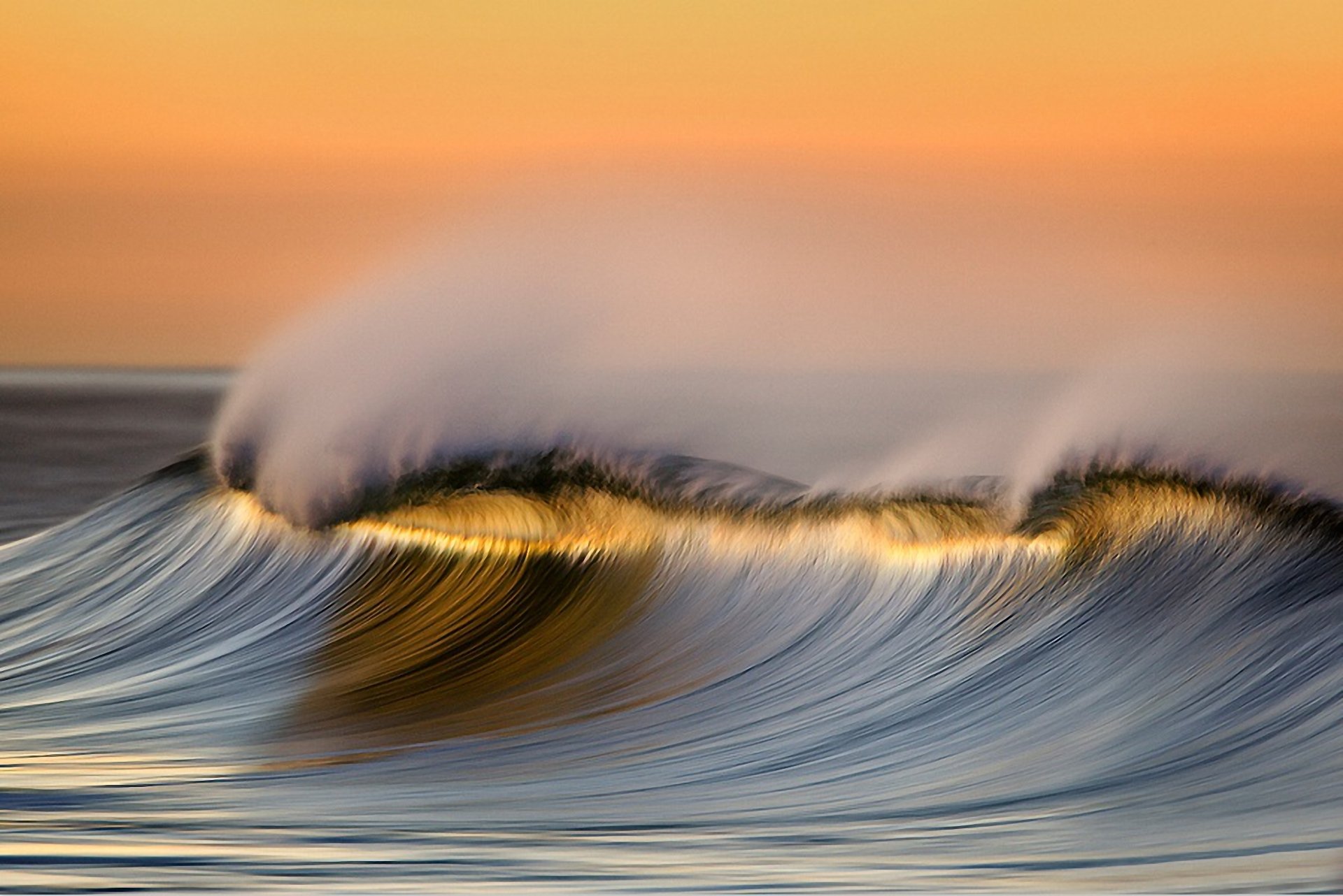 meer ozean welle spritzer sonnenuntergang wasser schönheit