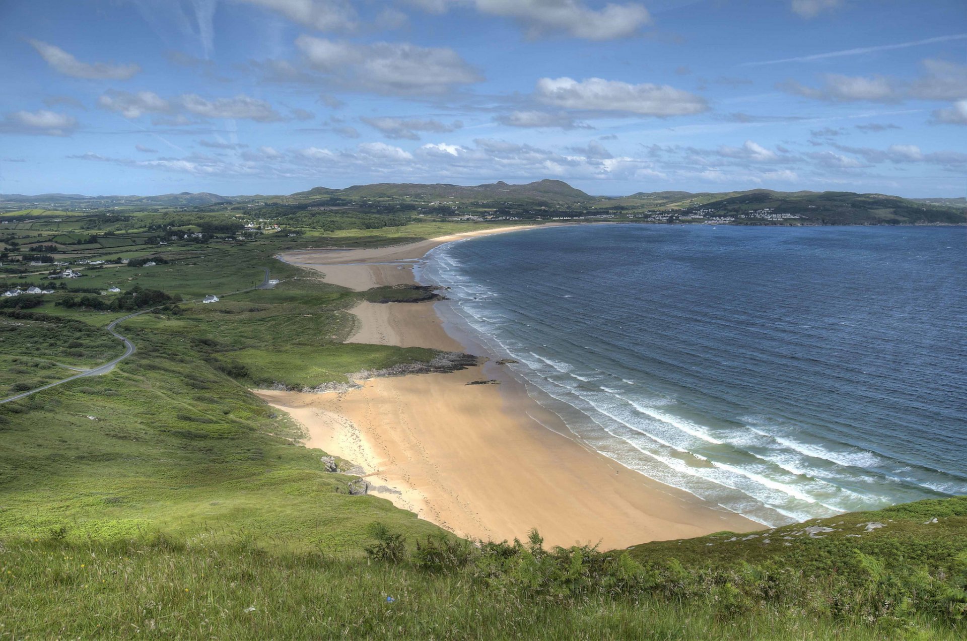 irlandia morze zatoka plaża fale