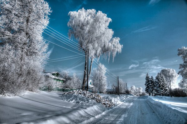 Snow velvet on the Russian expanses