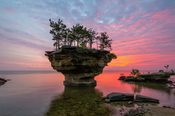 Lago Huron en Michigan, Estados Unidos