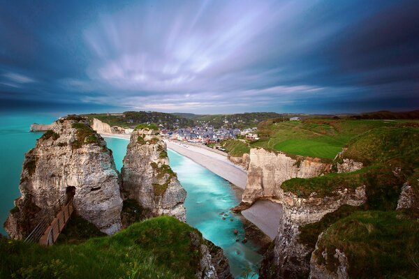 Fantastische Strandlandschaft in der Normandie