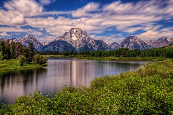 Dazzling nature around the mountains