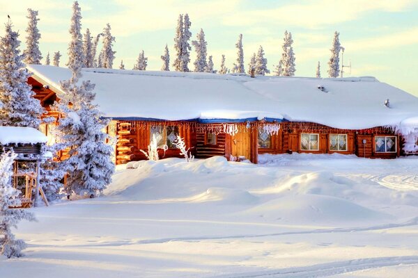 Matin d hiver dans un village russe