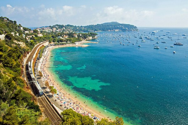 Azure coast of the Mediterranean Sea in France