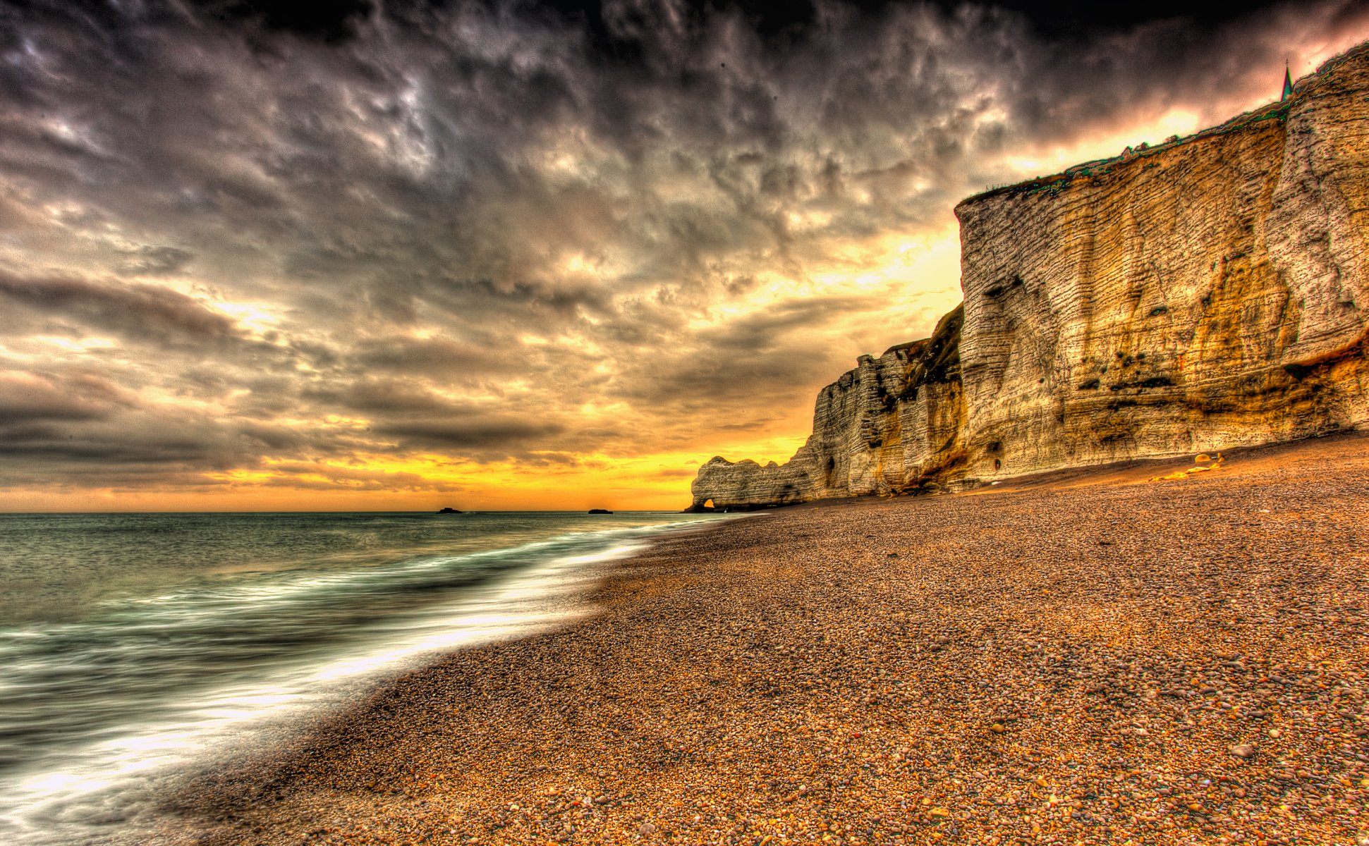 naturaleza paisaje cielo puesta de sol playa mar océano sol arena amanecer rocas nubes roca